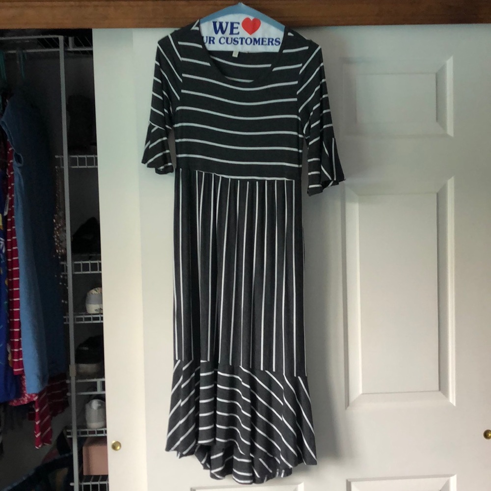 Striped high low dress!